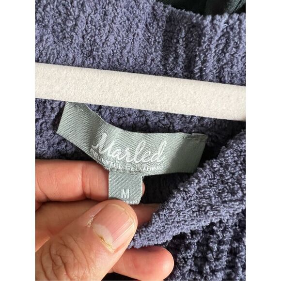 Marled dark purple boxy sweater M - Picture 2 of 4